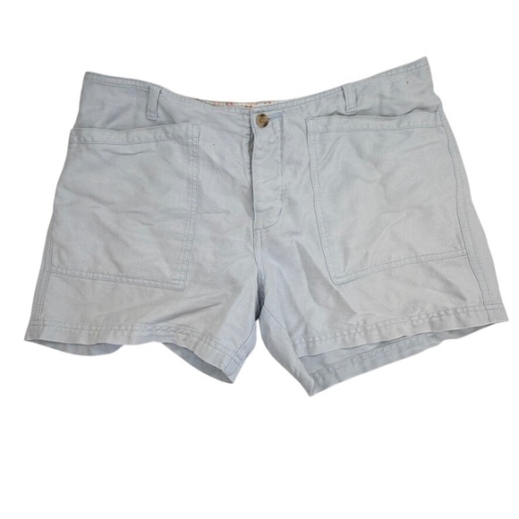 Horny Toad Pants - Horny Toad Womens Light Blue Linen Cotton Blend Hiking Casual Shorts Size 10